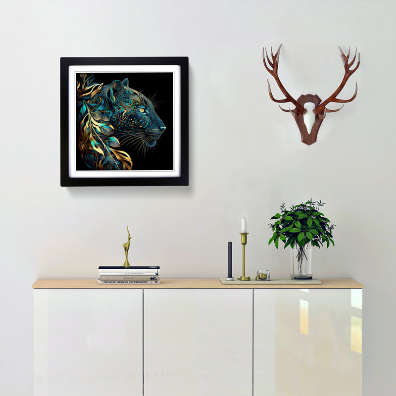 Panther - Framed Print, Black