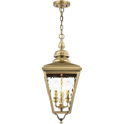 Abat-jour extérieur en verre transparent 10,625 po 3 lumières