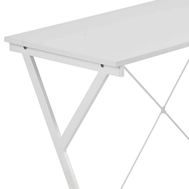 Bureau d'ordinateur en L Photiades, Blanc, H 28 po x l 62 po x P 47 po