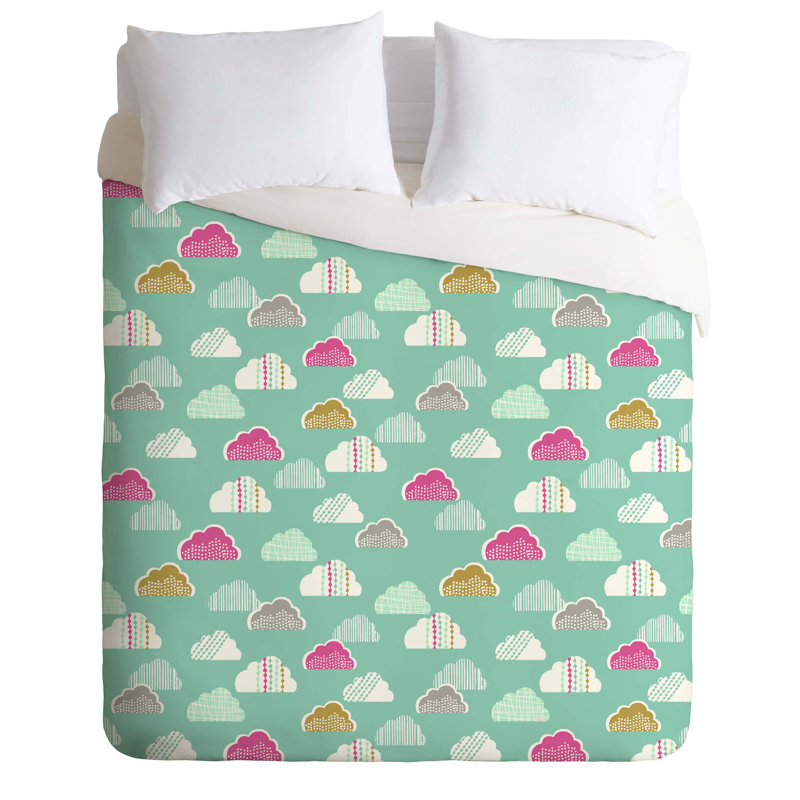 Ensemble de housse de couette petit cloud clouds, Housse de couette pour grand lit et 2 taies décor