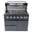 Barbecue de cuisine extérieur à 6 brûleurs avec refroidisseur à vin 85 000 BTU Anton