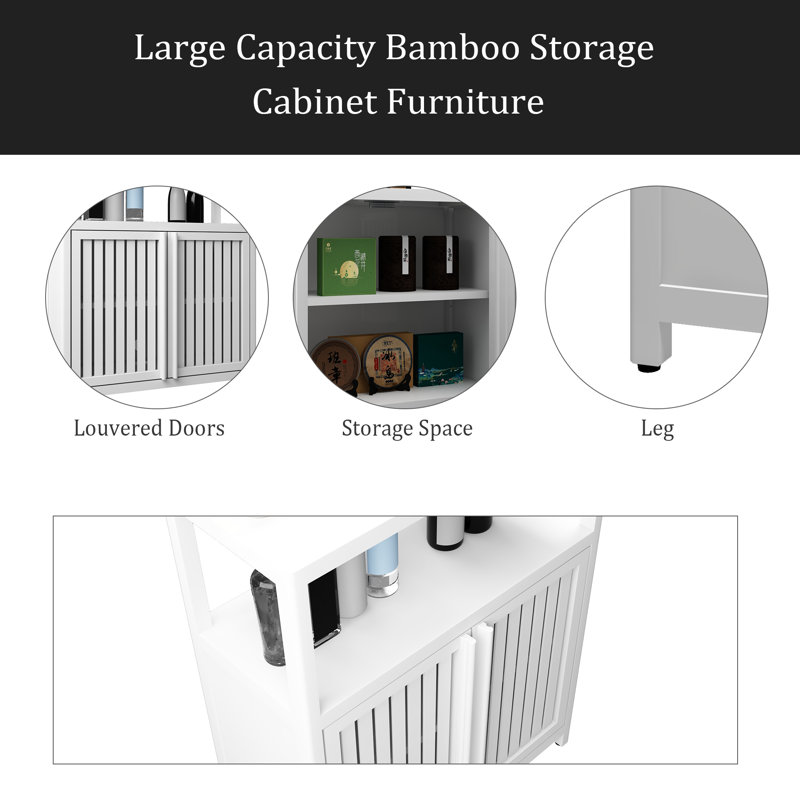 Meuble de rangement grande capacité en bambou