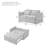Salom 53.5'' Convertible Sofa Bed 3-in-1 Reclining Sleeper With Ajustable Armrests-1931696031