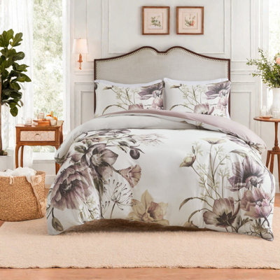Ensembles de literie romantique en coton floral, très grand / très grand californien, style pour la décoration de chambre à coucher
