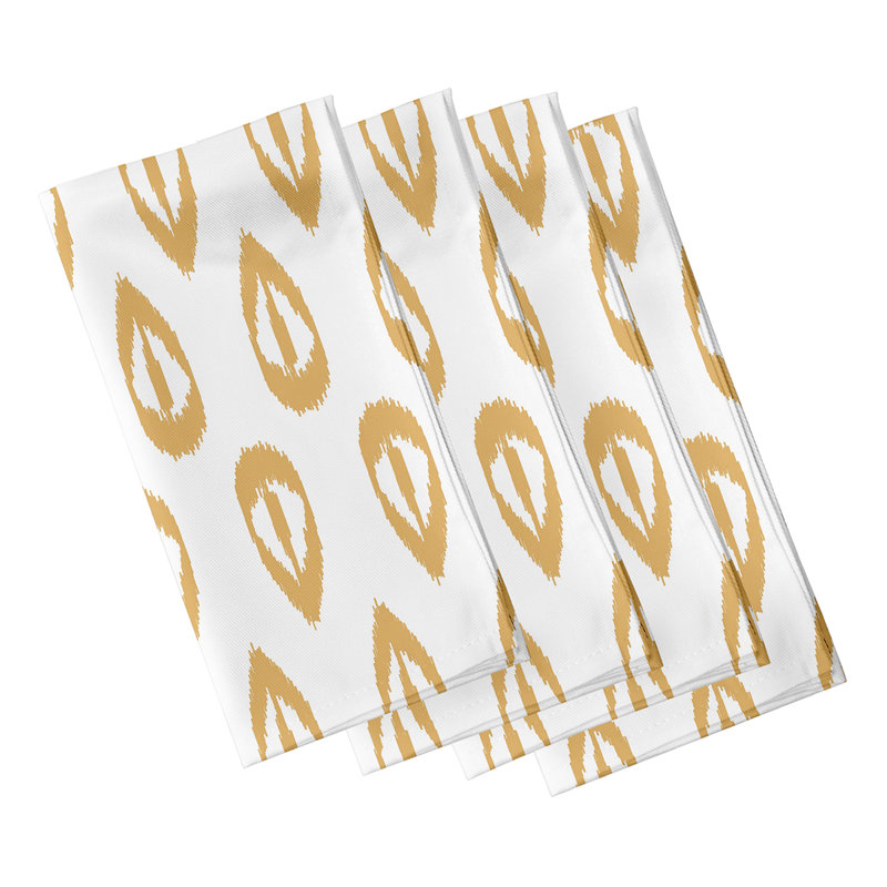Ensemble de serviettes 4 pièces Melchior Ikat Tears, Or