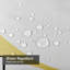 Rideau de douche or blanc avec art abstrait-644037904