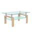 Table basse rectangulaire en verre, table basse transparente, tables centrales latérales modernes pour le salon, meubles de salon (Old Sku: W24182241)-1556861506-1556995607