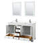 Ensemble de meuble-lavabo double 60 "avec miroir Deborah-97730155-97737074-97730159