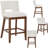 Upholstered Farmhouse Bar Stools, 26" Counter Barstools With Wood Legs For Kitchen Island/Breakfast Bar/Home Pub Set of 4-1384570217