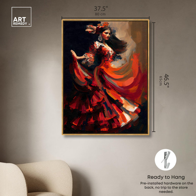 «Dancer II Canvas» par Art Remedy, Cadre doré, H 46 po x l 37 po