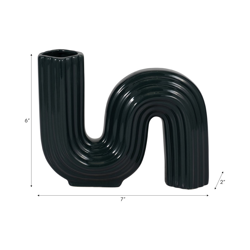 Laurelton Table Vase, Dark Green