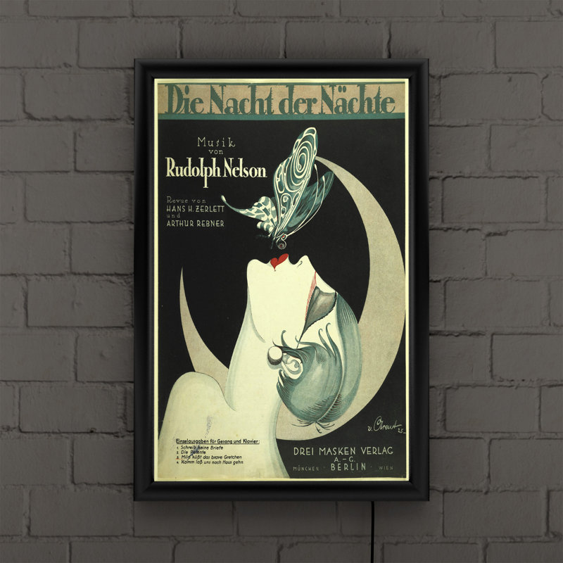 Feuille de musique art déco par vintage Apple collection-reproduction de photo encadrée