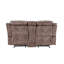 Causeuse inclinable Two en velours chocolat avec port USB et console-1631756430