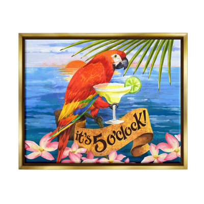 " Tropical Parrot With Cocktail " by David Sands