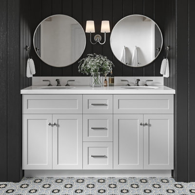 Ensemble de meuble-lavabo double 61 po Abell
