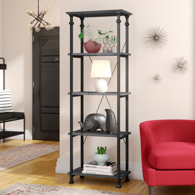 Bibliothèque étagère en acier H 74,5 po x l 26 po Zona
