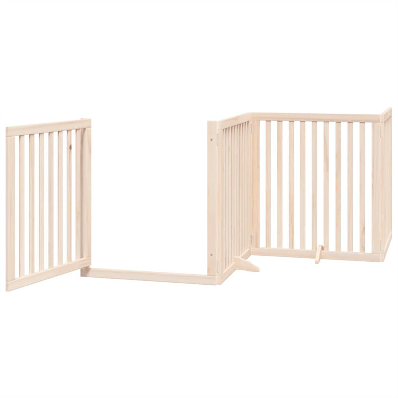 Pottersville Solid Wood Dog House Door, 90cm H x 640cm W x 2cm D, Beige
