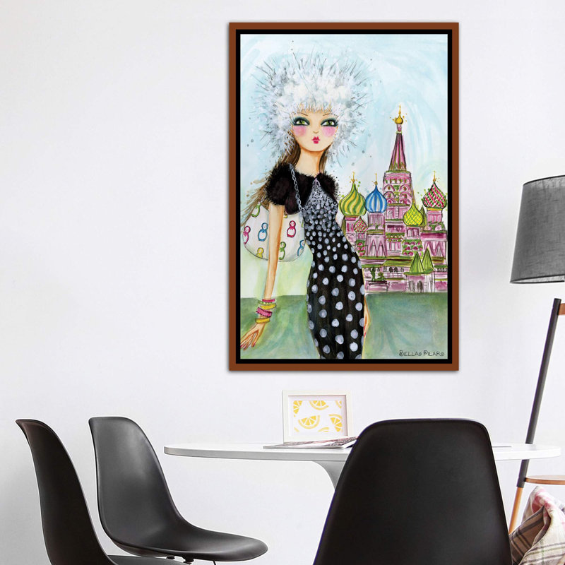 Art de Moscou, H 60 po x l 40po x P 1,5 po, Toile avec cadre en bois classique