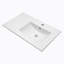 Comptoir de meuble-lavabo simple rectangulaire 32 po x 18 po blanc avec 1 trou de robinet et trop-plein (lavabo seulement), comptoir gauche spacieux pour un rangement pratique maximum