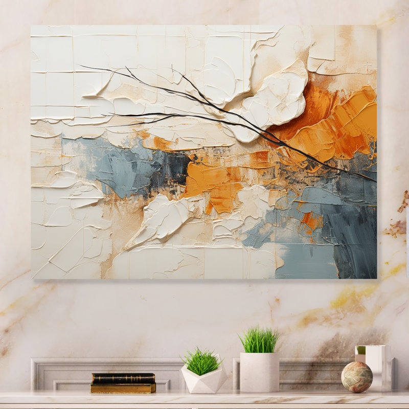 "Minimalisme moderne scandinave sérénité" sur métal, H 24 po x l 32 po x P 1 po
