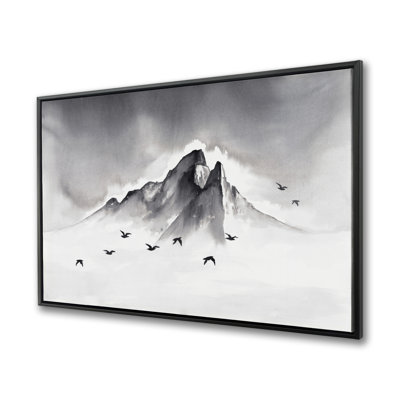 Mountain Peak - Scandinavian Snow Canvas for Home Decor
