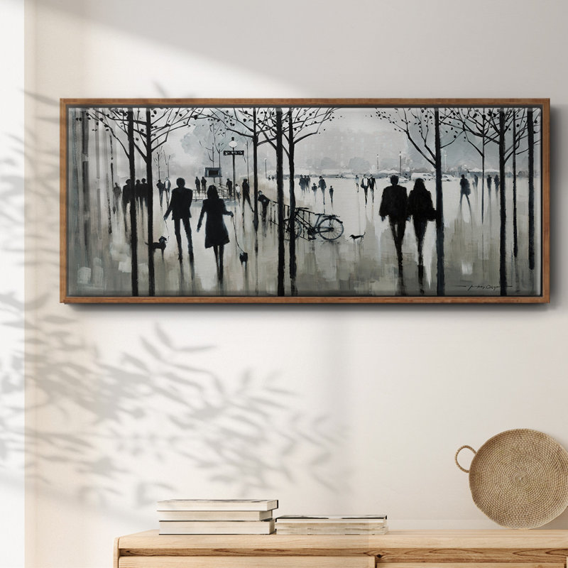 Morning Paris- Framed Canvas, 24" H x 60" W