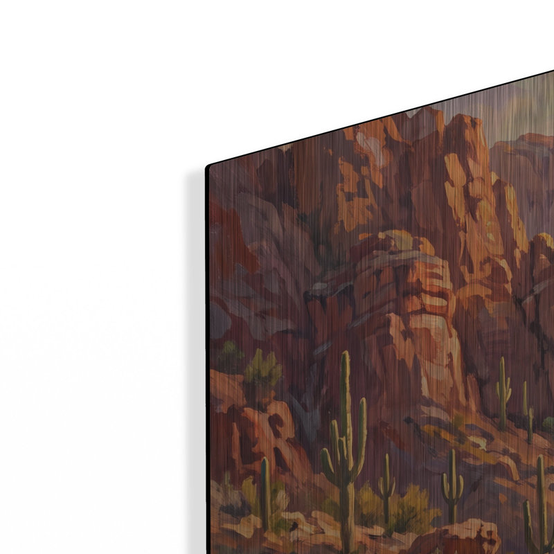 Tableau mural en métal « Canyon du désert » de Veve, 91,4 cm x 91,4 cm, 36 po x 36 po
