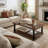 Pomona 48" Rustic Industrial Coffee Table with Storage Shelf, Natural