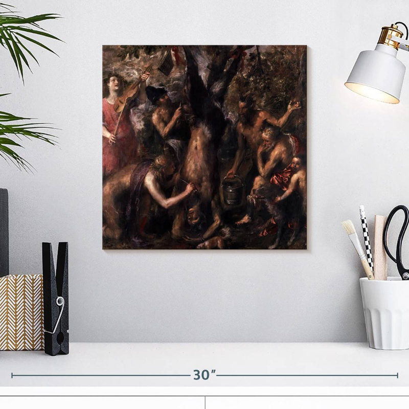 Leisha, l'écorcheur de Marsyas, H 16 po x l 16 po