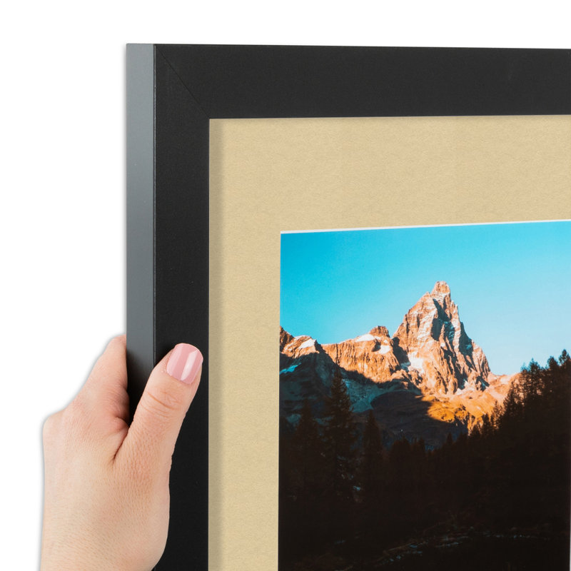 Matte Picture Frame with Mat, Green Whisper