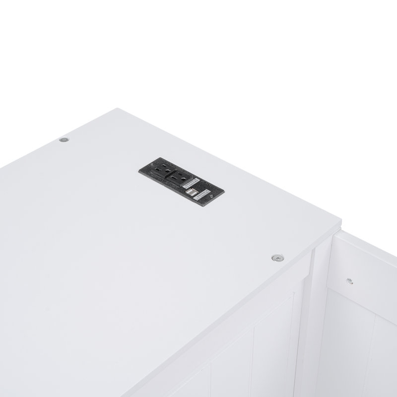 Lit de jour avec accoudoirs et chargeur, lit gigogne escamotable, Blanc
