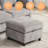  4 - Piece 82.7" Upholstered L Shape Sofa with Convertible Ottoman, Under-Seat-Storage-836346158