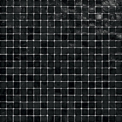 Black 5/8" x 5/8" Glass Mosaic