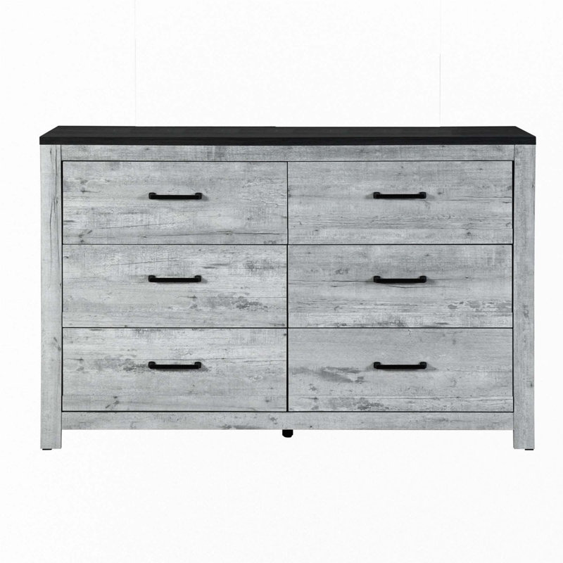 Ensemble de chambre à coucher 5 pièces, Gris délavé, Double