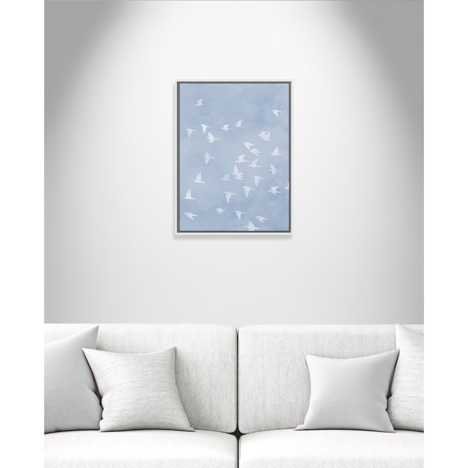 Flying Friends Print by Marcus Prime, 19.5'' W x 25.5'' H, White Floater