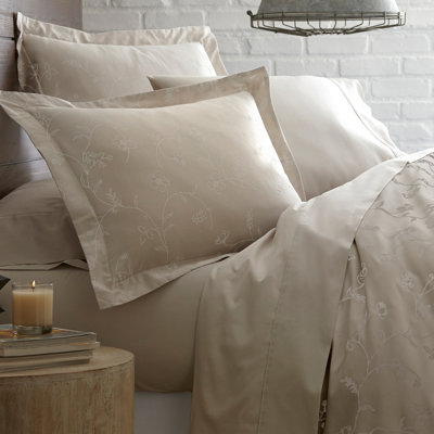 Ensemble de housse de couette en satin de coton longue soie à densité du tissage de 300 fils Sweetbrier