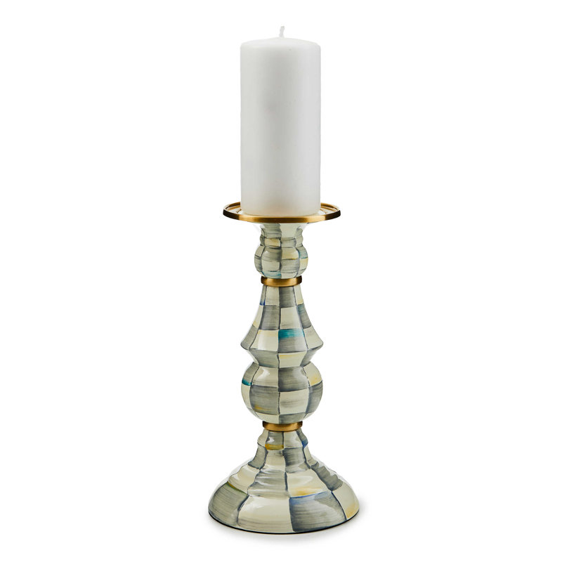 Sterling Check® Large Pillar Candlestick