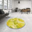 Tapis vert/jaune en laine-1254170388