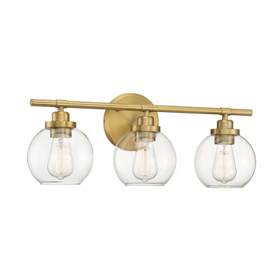 Hegland Dimmable Vanity Light in Warm Brass