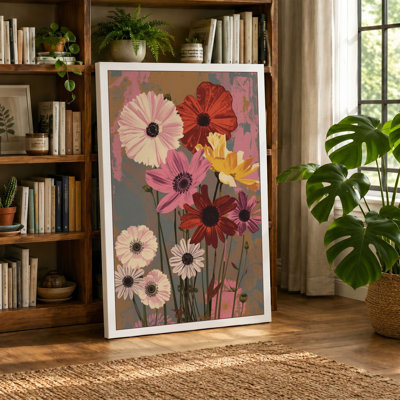 Gerbera Arrangement Botanical - Wrapped Canvas
