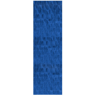 Geometric Area Rug in Blue/Black