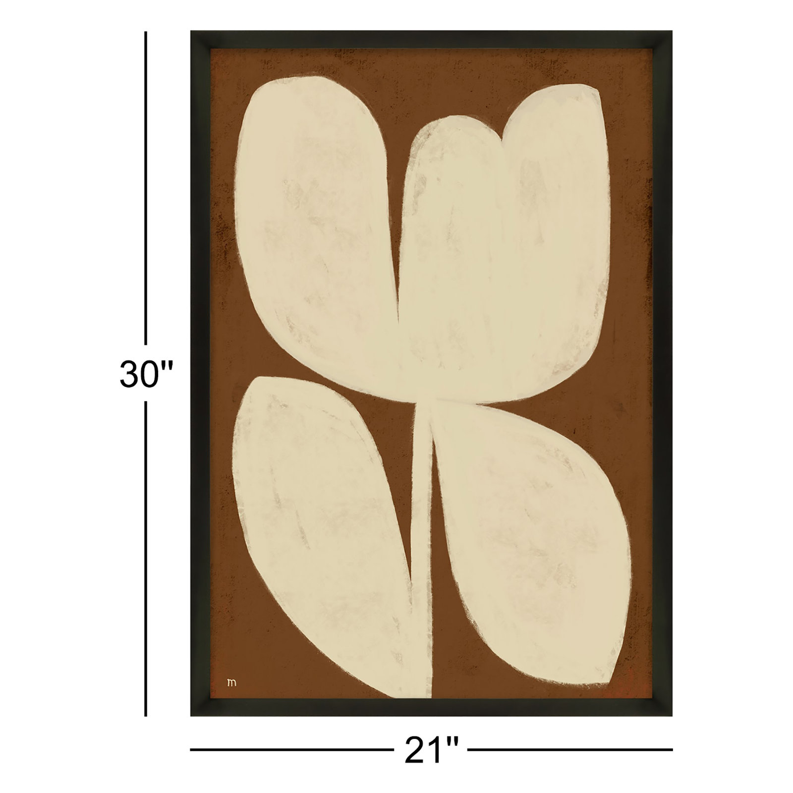 Flower 1 by StudioM, Black Framed, 30" H x 21" W