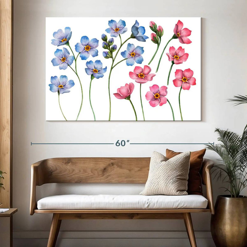 Harnek Forget-Me-Not Flowers, 34" H x 51" W