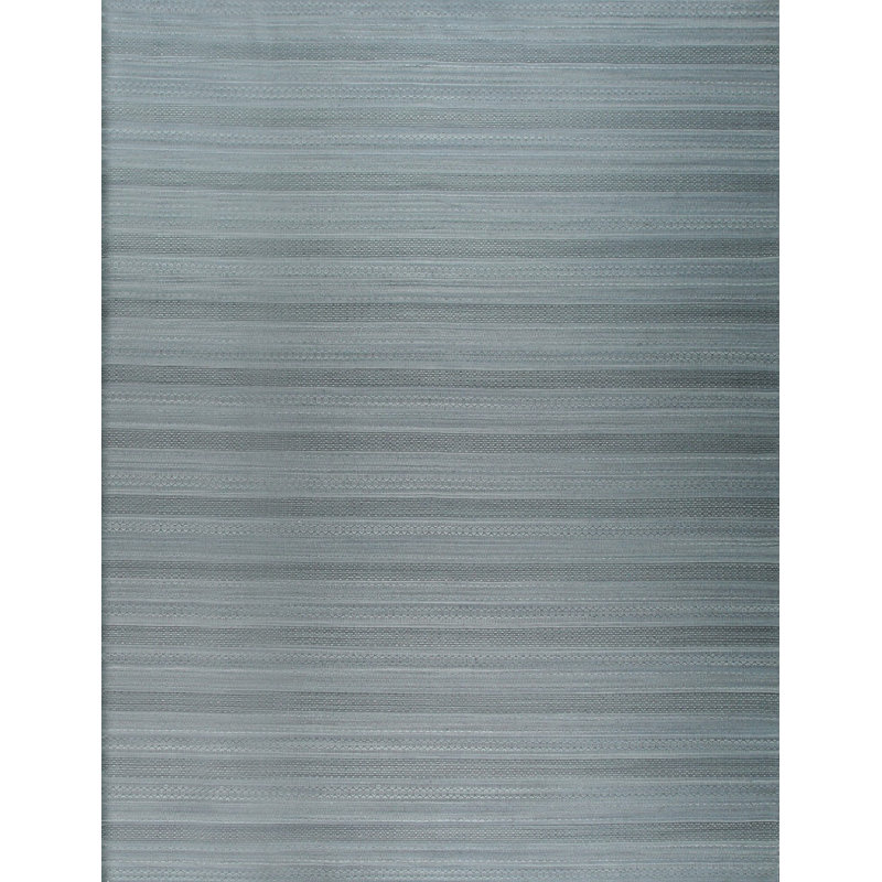 Gray Hand-Knotted Wool Striated Bands Geometric Modern Contemporary Carpet Rug, 4' x 6'