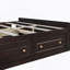 Structure de lit plateforme en bois grand format avec 6 tiroirs espresso-541285694