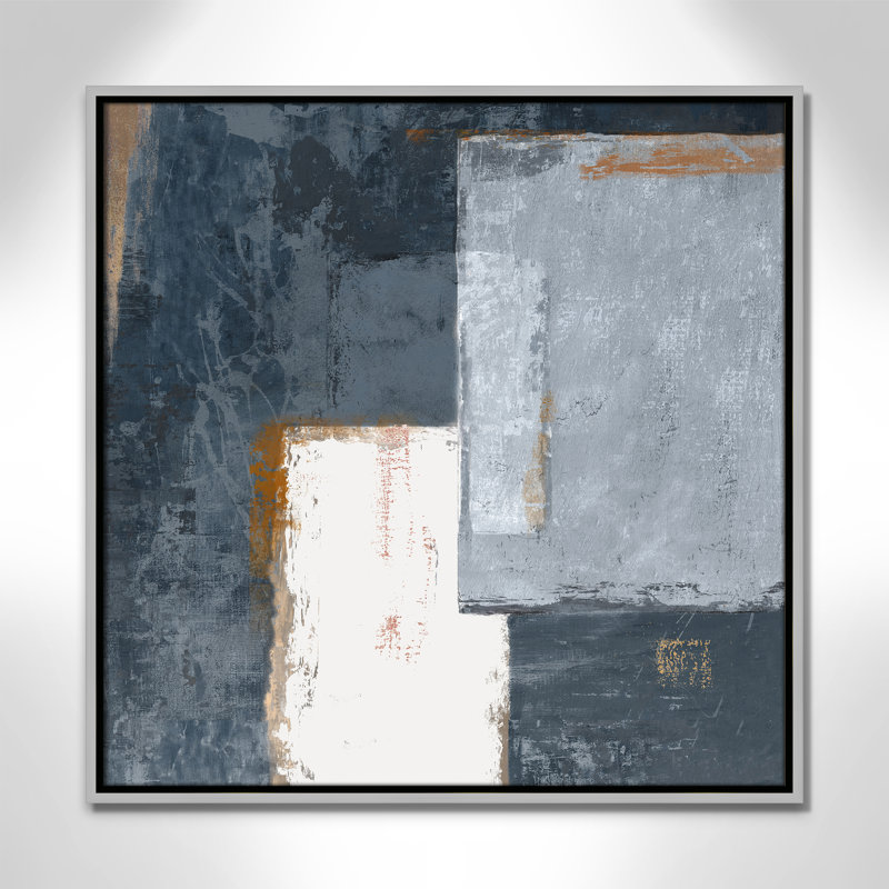 Danse au clair de lune III - reproduction carrée par Casa Fine Arts, H 25,5 po x l 25,5 po, Argent
