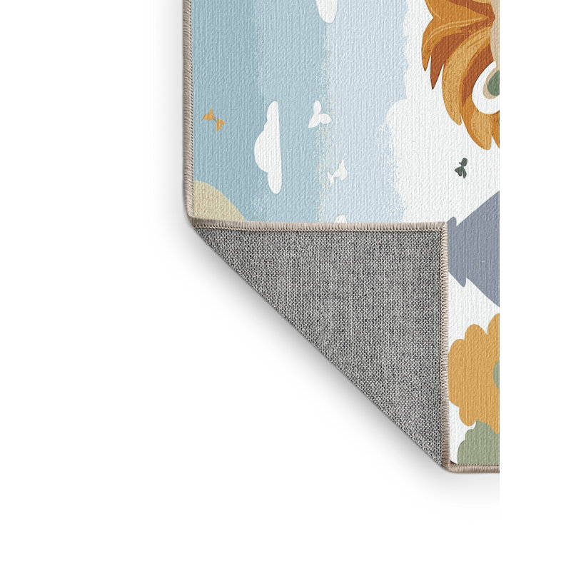 Indigo Safari Washable Cute Animals Kids Rug, Rectangle 2' x 3'