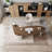 62.99"Luxury-Style Brown Long Desk with Irregularly Shaped Solid Wood Top for Office Use-1435336247