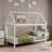 Twin Size Solid Wood House Bed With Headboard And Footboard-1894234002