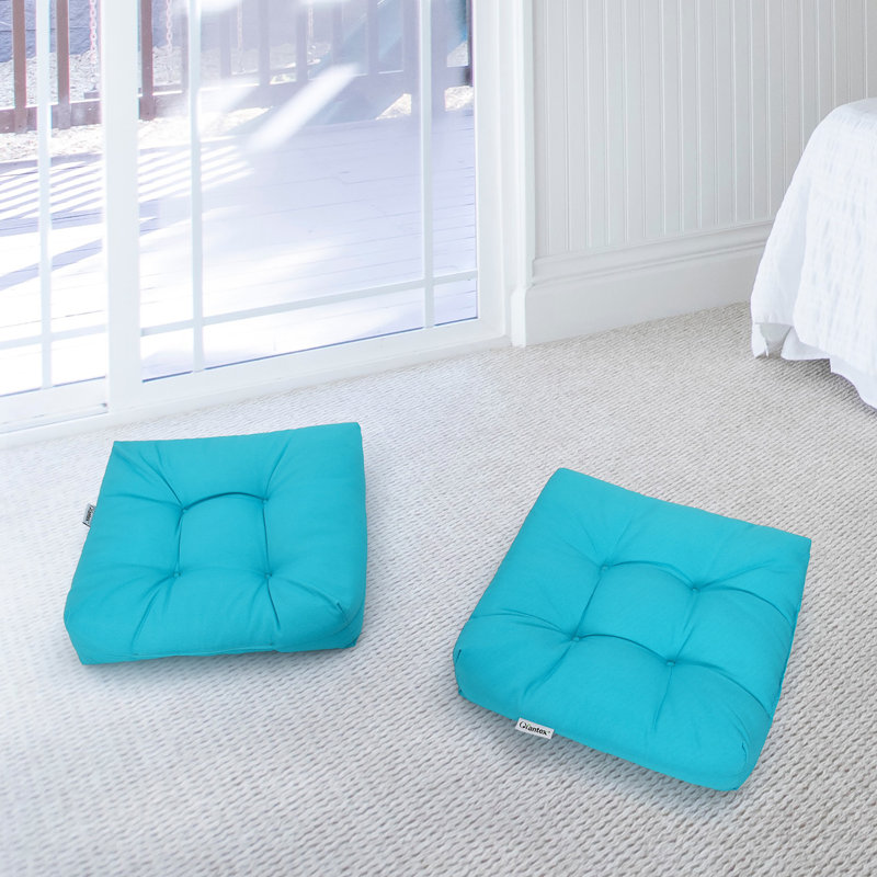 Outdoor 4'' Seat Cushion, Turquoise